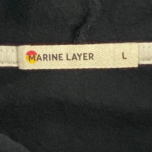 Marine Layer NYC Skyline Graphic Hoodie‎ Mens Large Black Sunset Pullover Hoodie - Picture 4 of 9